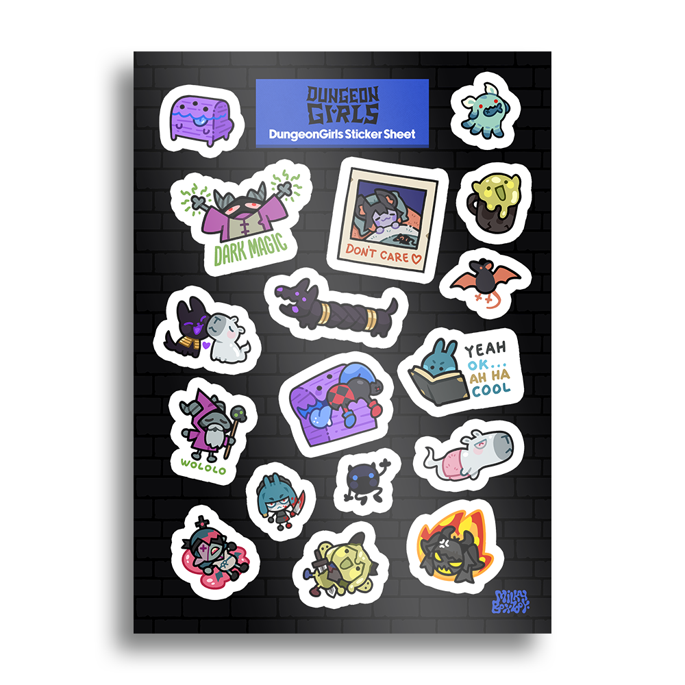 MilkyBoxBoy | Dungeon Girls Sticker sheet vol.1 - Sticker Sheet