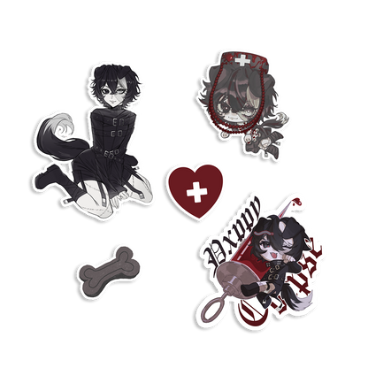 Pxppycorpse | Patient Records - Sticker Sheet
