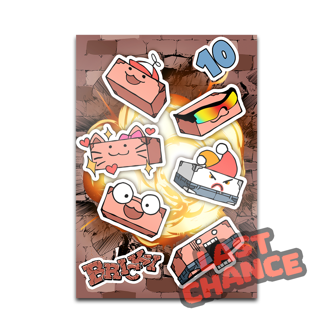 Bricky | 10 Year Brickle - Sticker Sheet