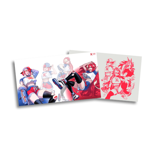 Strippin | Red - Digital Wallpaper